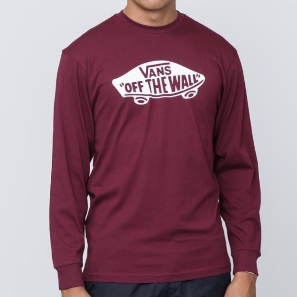 burgundy and white vans shirt